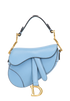 Micro Saddle, &pound;950, Handbags, Blue, Leather, Front view